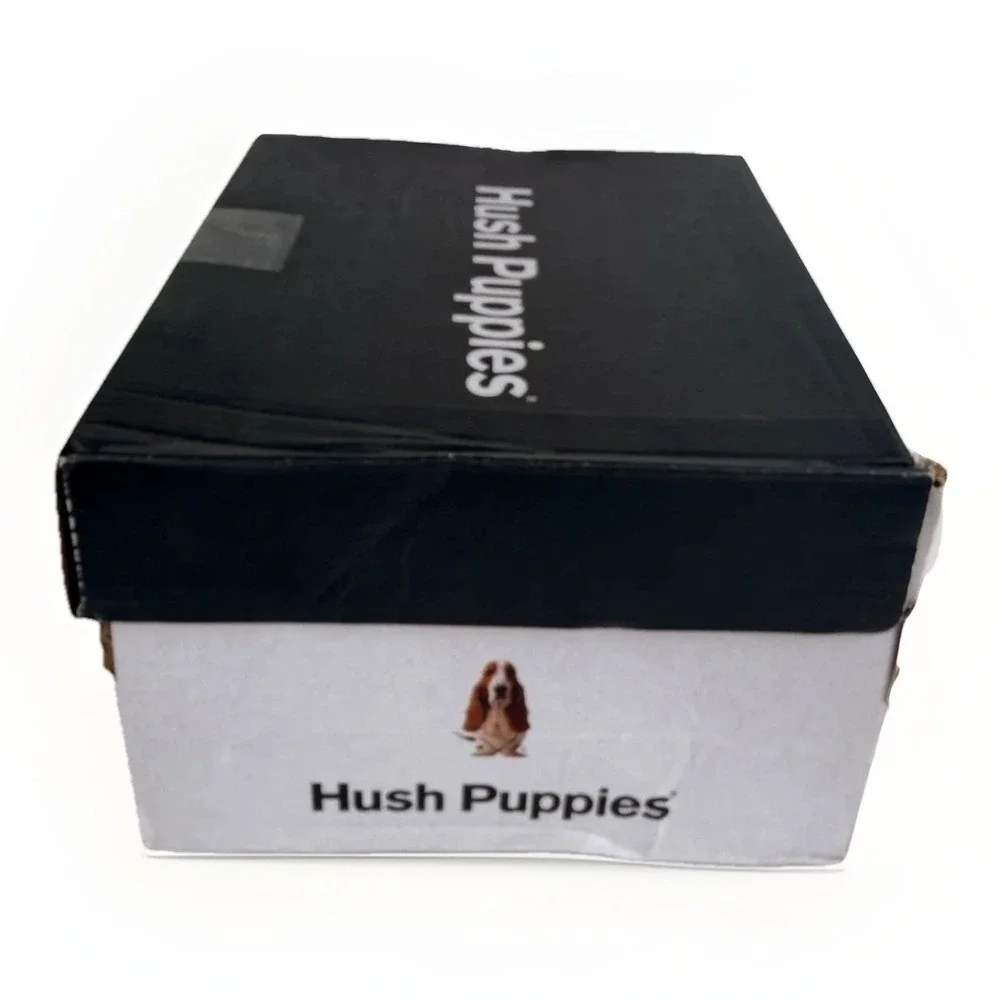 Hush Puppies HP853916 Boy's Size 2 M Leather Gavin School Slip On Shoes Black